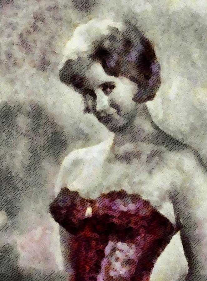 Liz Painting - Liz Fraser, Carry On Actress by Esoterica Art Agency