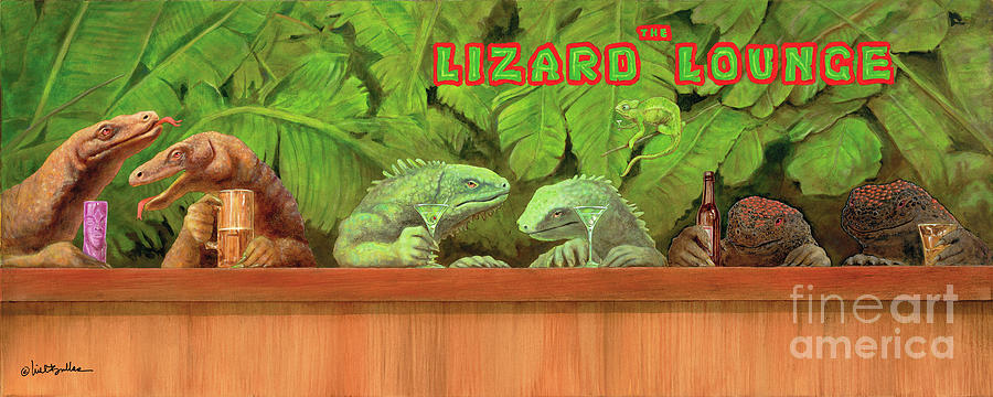 Lizard Lounge... Painting by Will Bullas
