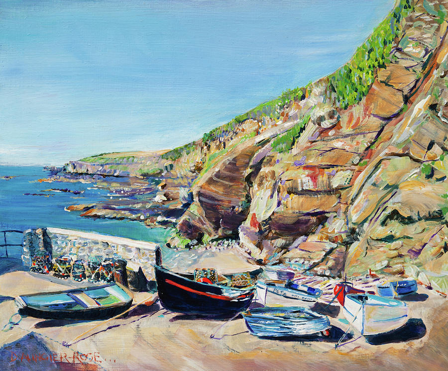Lizard Point Boats Painting by Seeables Visual Arts