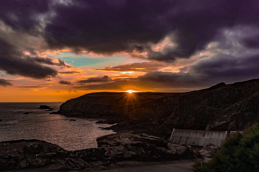 Sunset Photograph - Lizard point sunset  by Claire Whatley