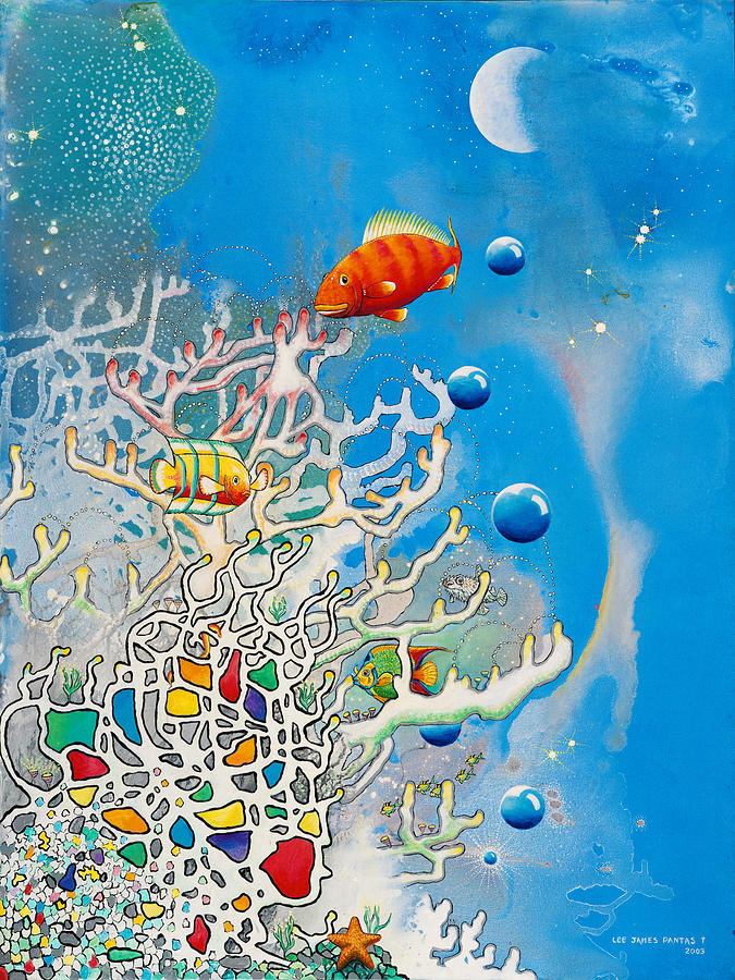 Lizas Reef Painting by Lee Pantas