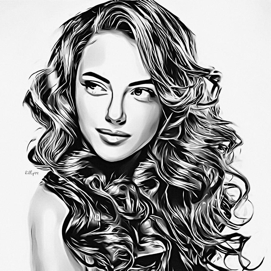 Lizy pencil Drawing by Nenad Vasic