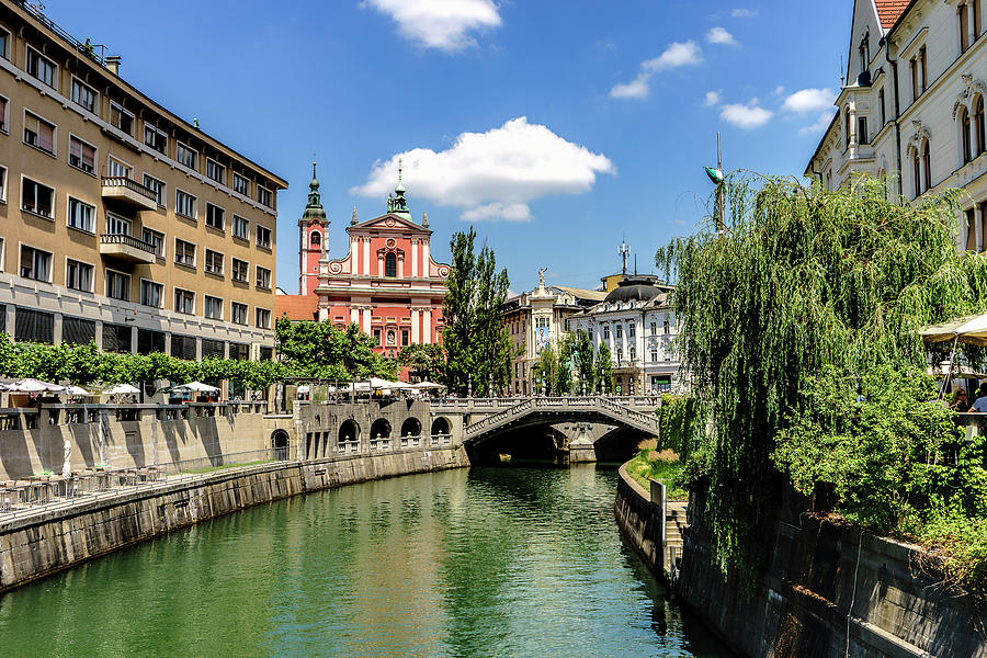 Ljubljana and Its River Photograph by Betty Eich