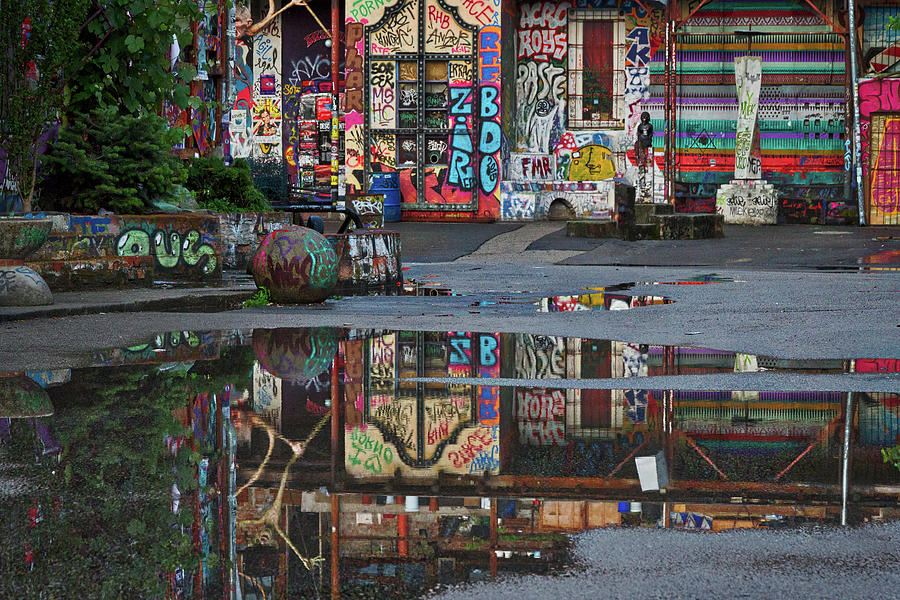 Ljubljana Graffiti Reflections - Slovenia Photograph by Stuart Litoff