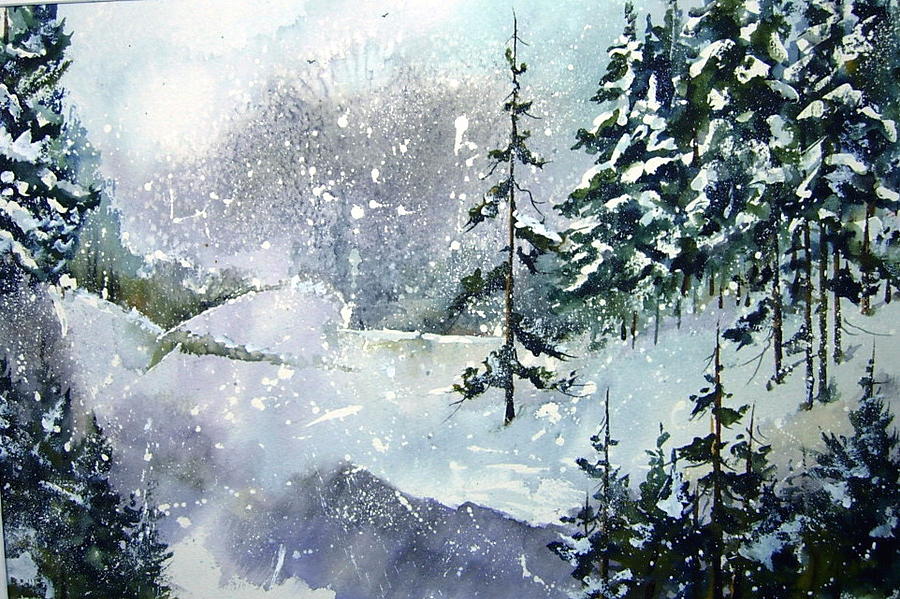 LKet it Snow - let it snow Painting by Wilfred McOstrich