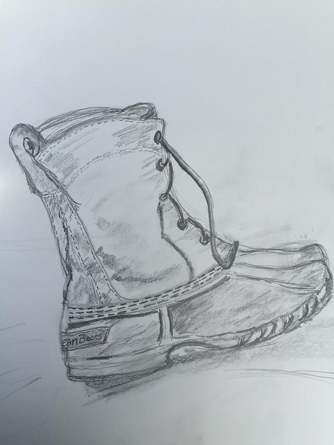 LL Bean Boot Drawing by Chris Howe | Fine Art America