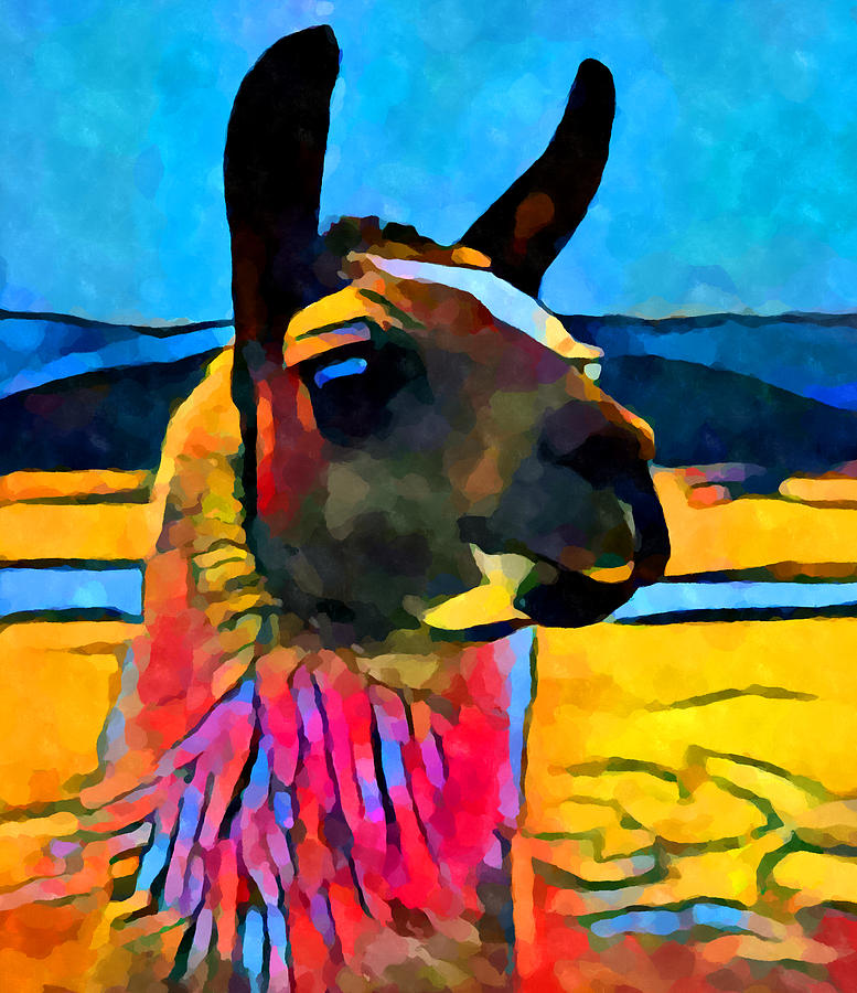 Nature Painting - Llama by Chris Butler