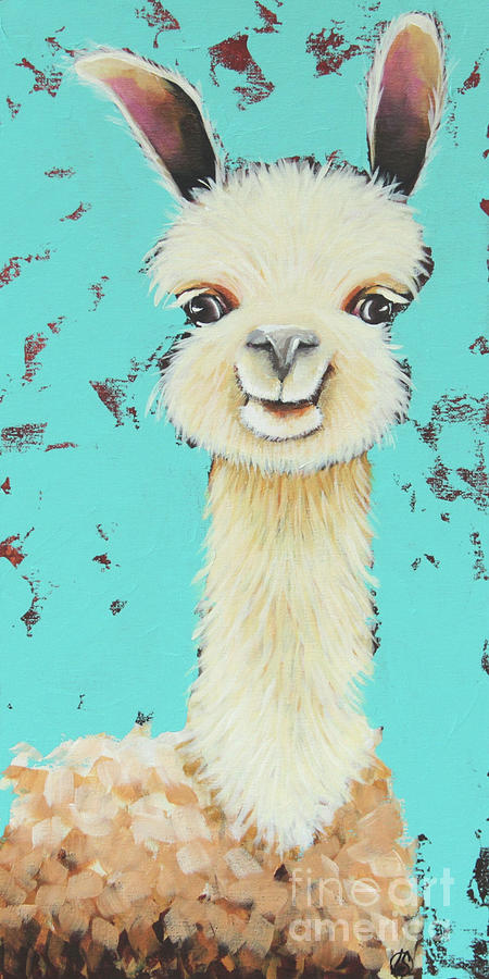 Llama Sue Painting by Lucia Stewart