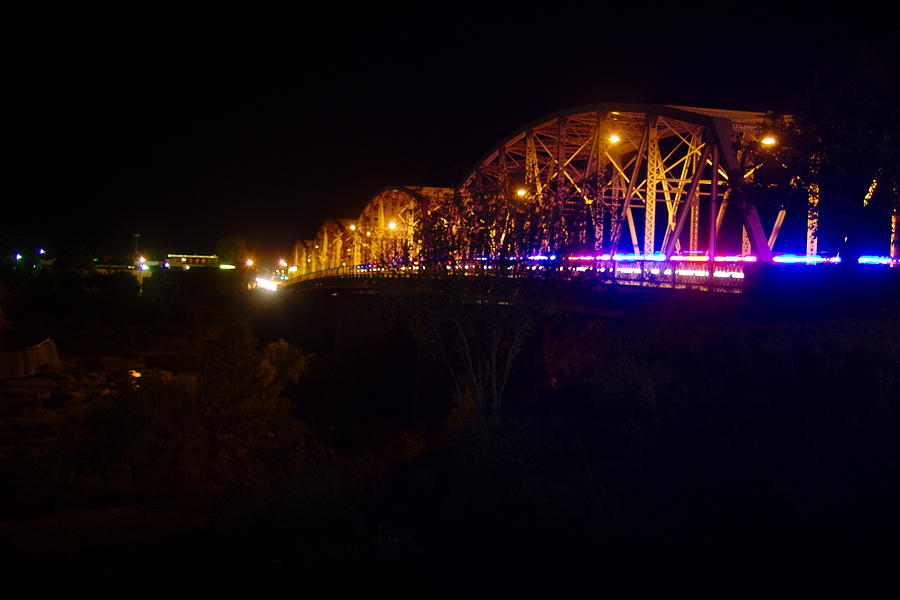 Llano bridge at night Photograph by James Smullins