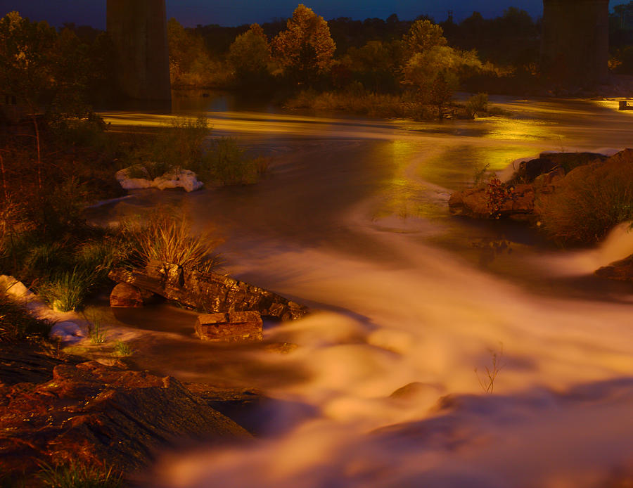Llano river golden glow Photograph by James Smullins
