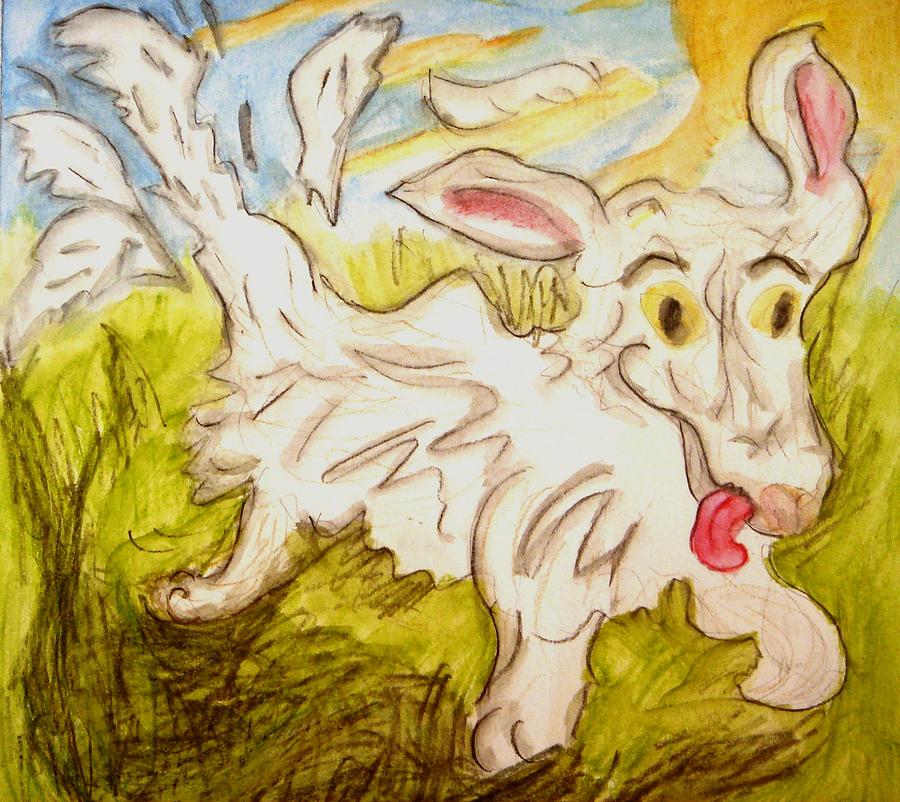 Animal Painting - Llega Blanquita by Jenni Walford