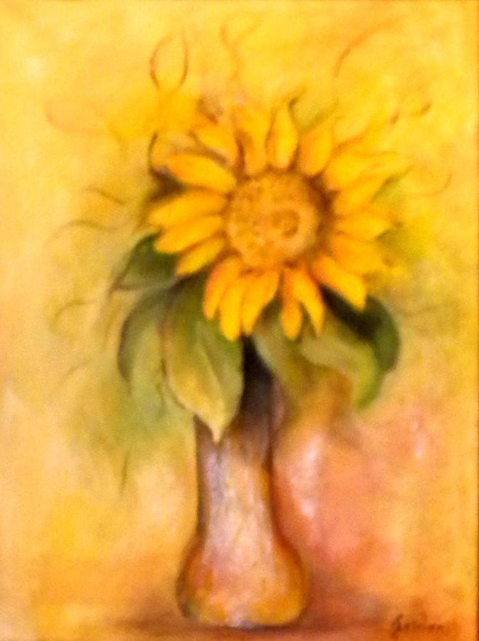 Llittle Sun Flower Painting by Jordana Sands