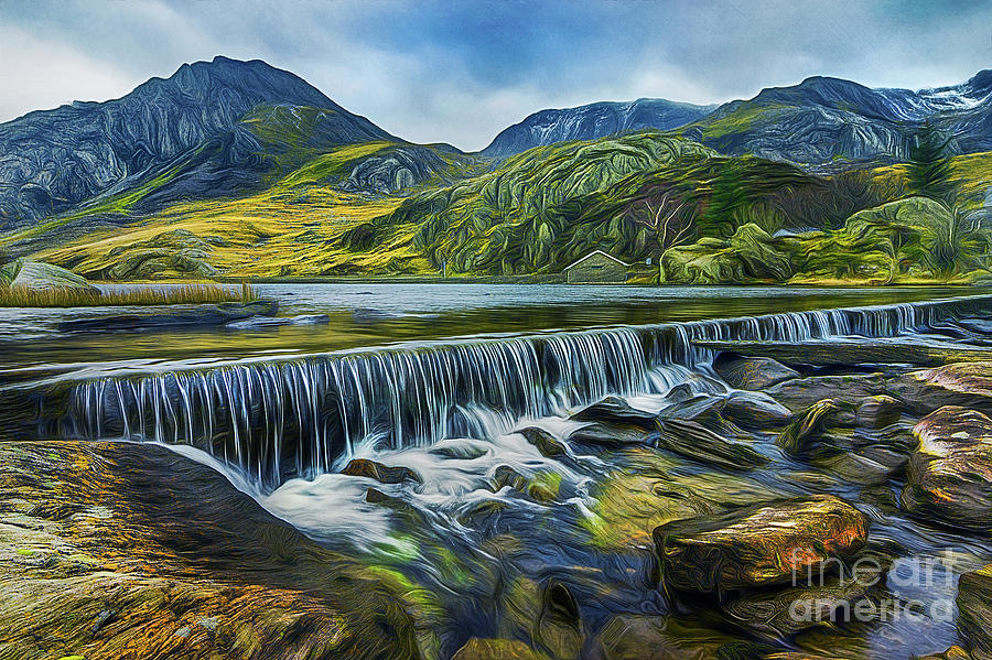 Nature Mixed Media - Llyn Ogwen Weir and Tryfan by Ian Mitchell