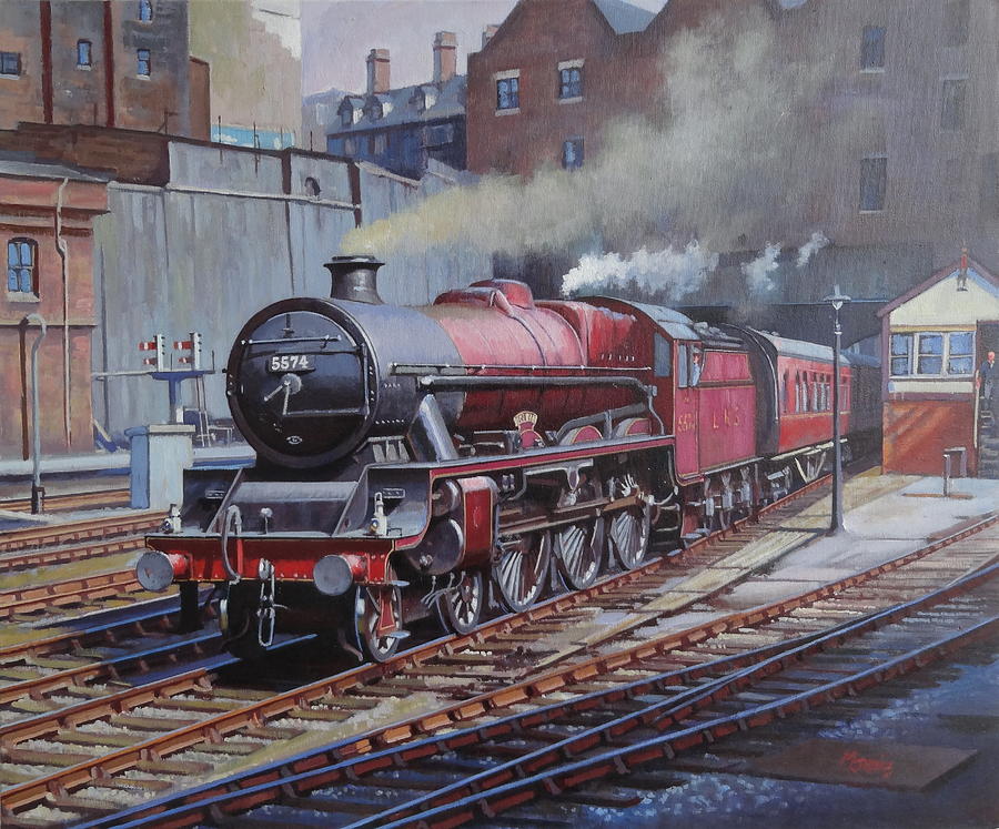 LMS Jubilee at New Street. Painting by Mike Jeffries