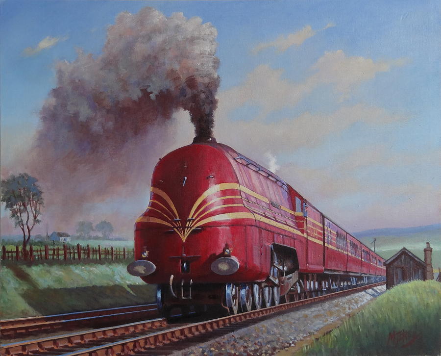 Steam Painting - LMS Stanier Pacific by Mike Jeffries