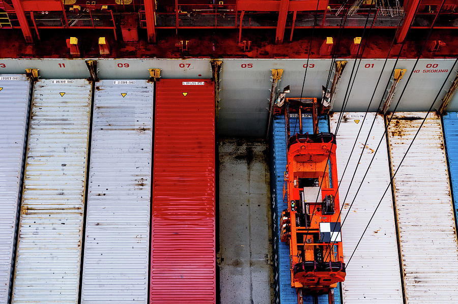 Loading Shipping Containers Photograph by M G Whittingham