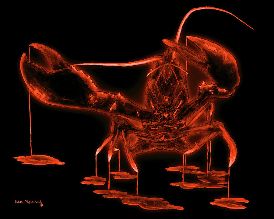 Lobster A Glow 2 Painting by Ken Figurski