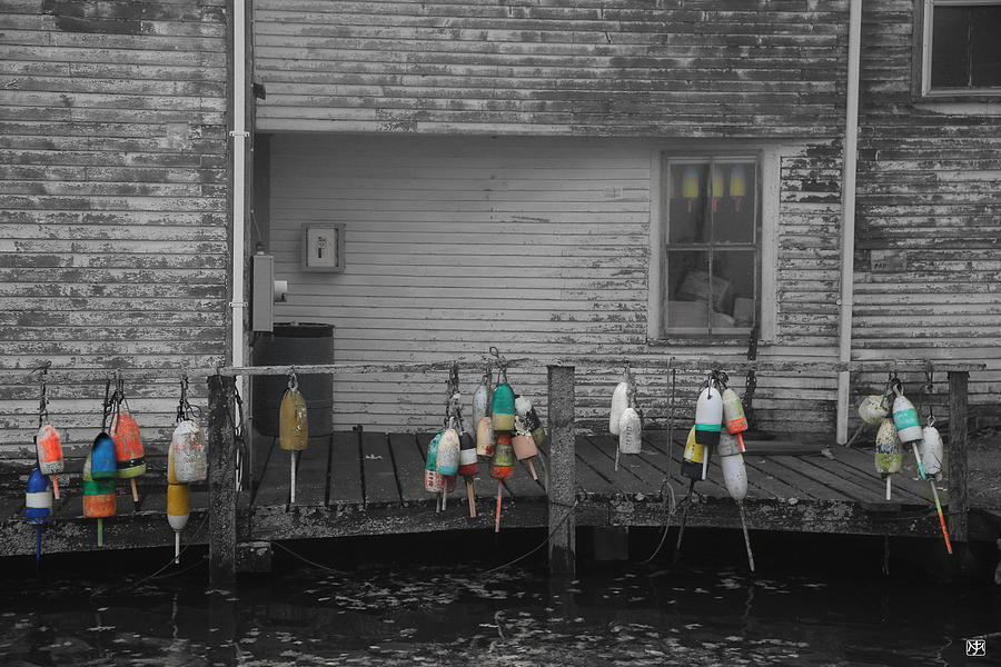 Lobster Buoys at the Wharf Photograph by John Meader