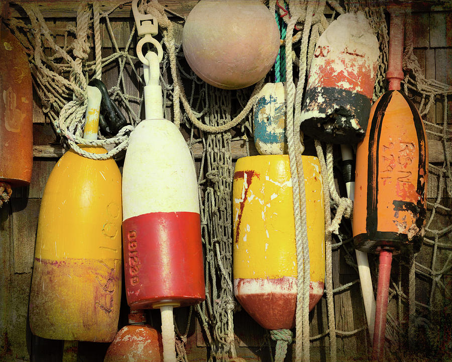 Lobster Buoys Photograph by Stephen Stookey