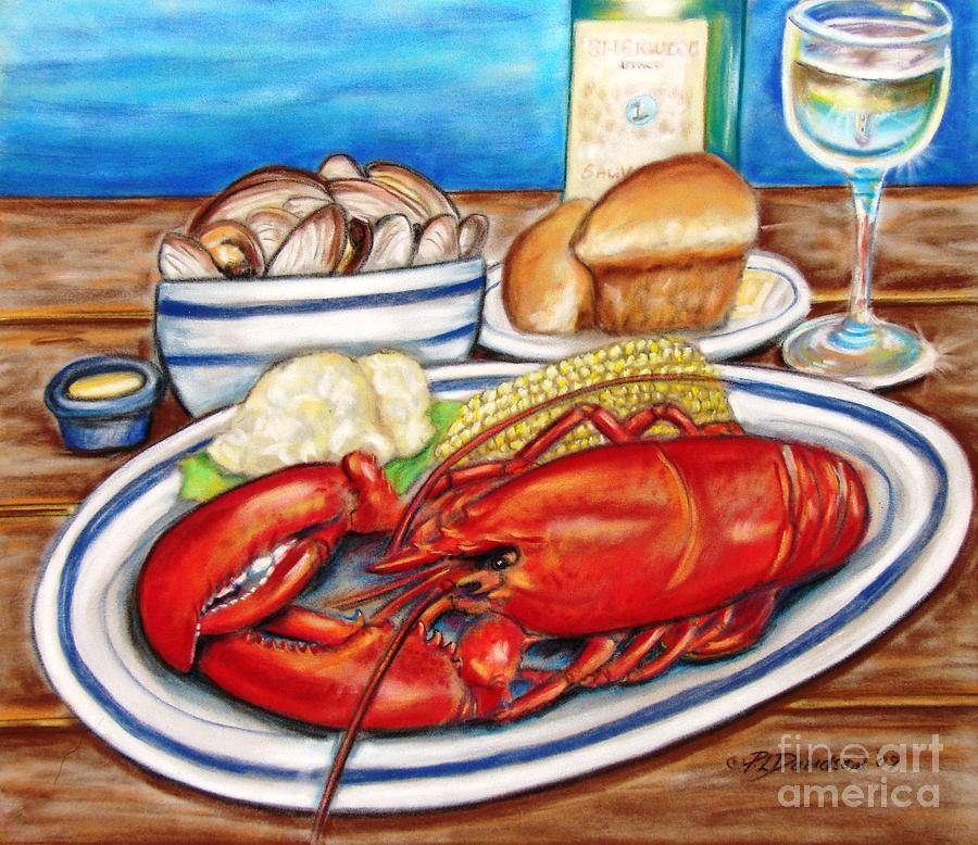 Lobster Dinner Pastel by Pat Davidson
