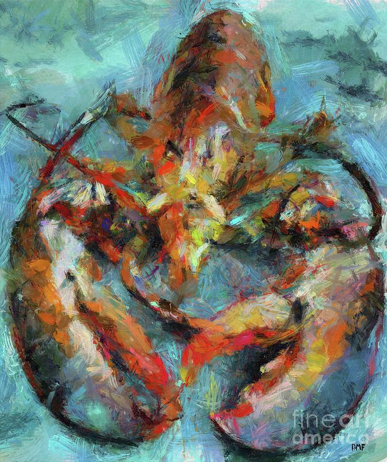 Lobster Painting by Dragica  Micki Fortuna