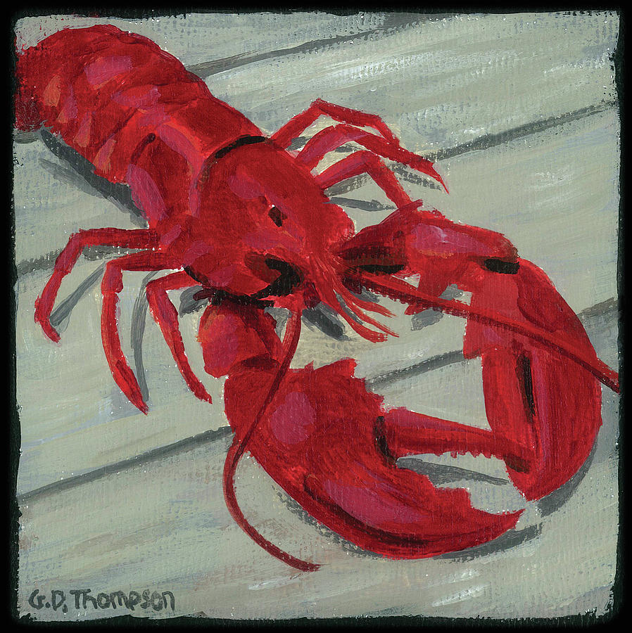Seacoast Painting - Lobster by Gisele D Thompson