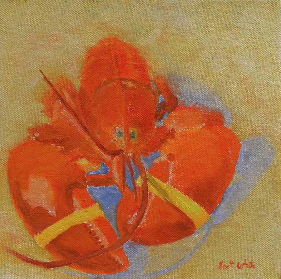Lobster In Red Painting by Scott W White