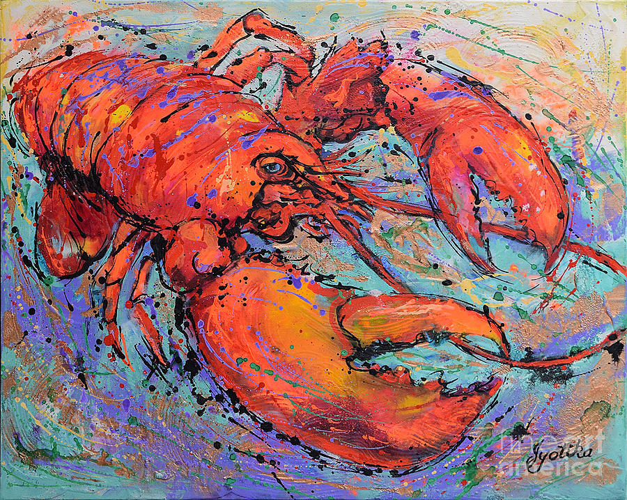 Lobster Painting by Jyotika Shroff