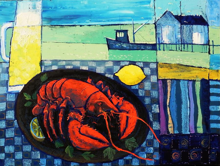 Lobster Painting by Mikhail Zarovny