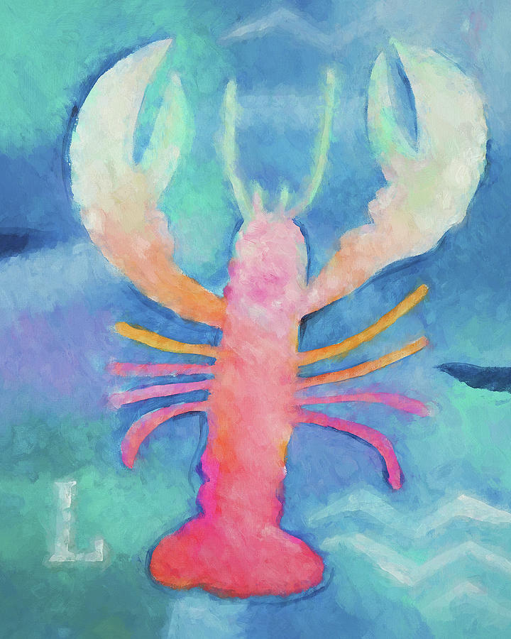Lobster Painterly Painting by Lutz Baar