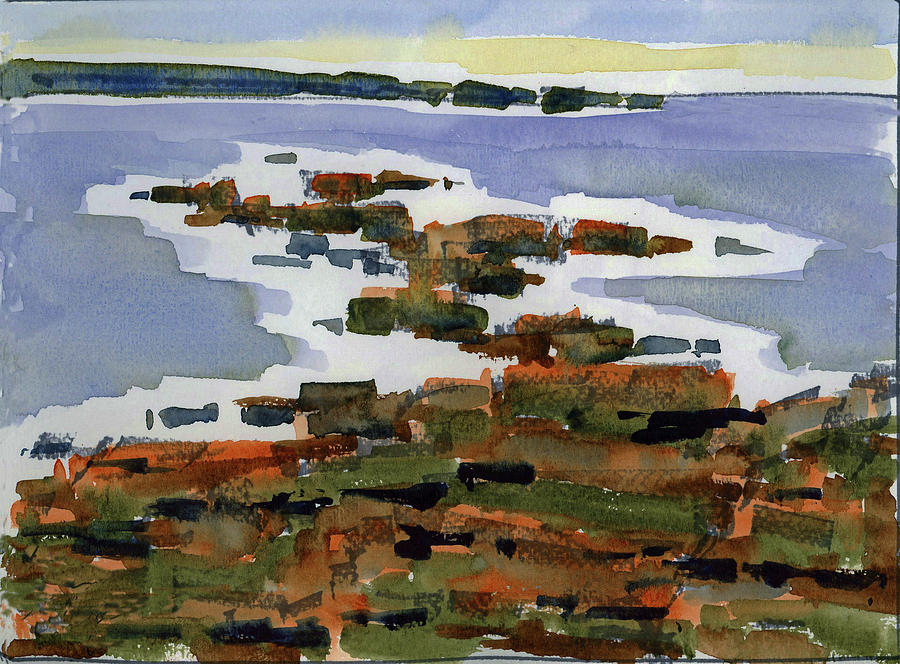 Maine Painting - Lobster Point, Marginal Way, Ogunquit, ME by Mary Byrom