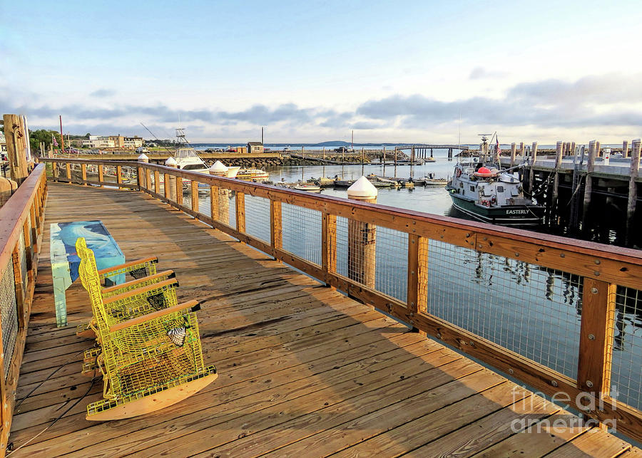 Lobster Pots Chairs Plymouth MA Photograph by Janice Drew