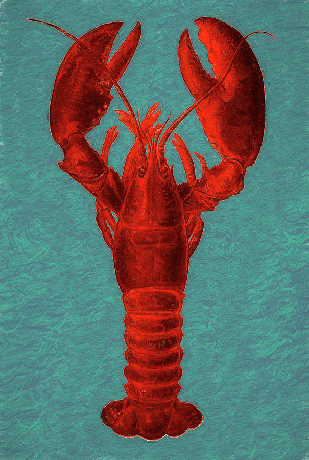 Lobster Mixed Media by Susan Lafleur