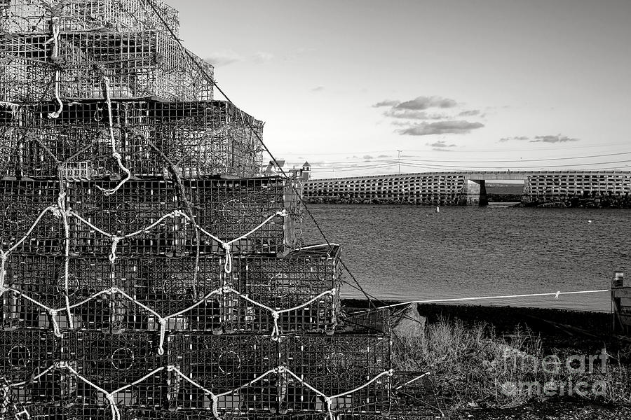Lobster Traps and Cribstone Bridge Photograph by Olivier Le Queinec