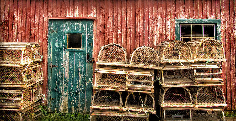 Lobster Traps and Old Shed Photograph by Carolyn Derstine