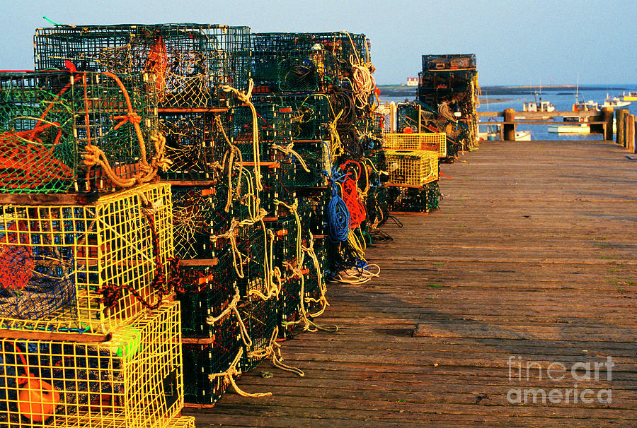Lobster Traps on Pier Photograph by Thomas R Fletcher