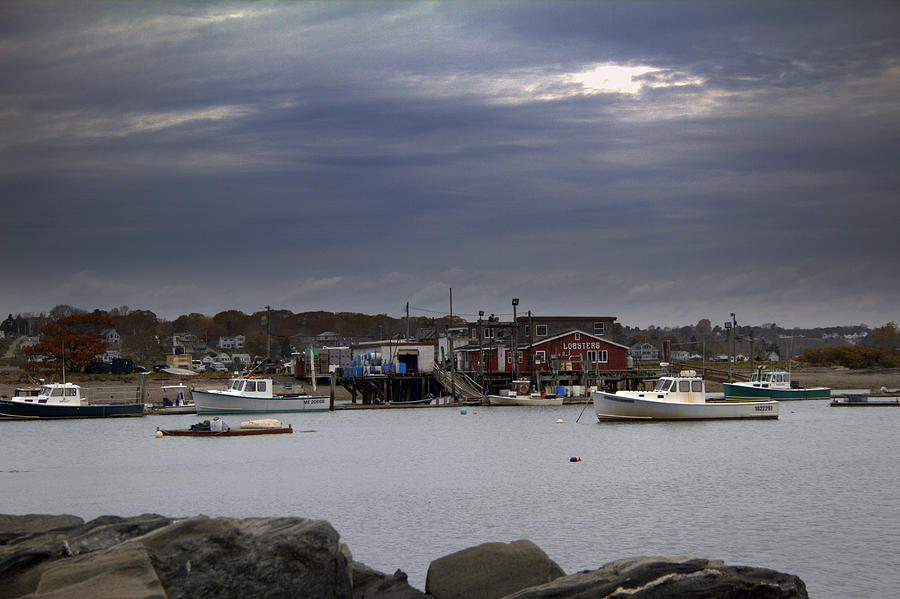 Lobsterboats At Mooring Photograph by John Kenealy - Fine Art America