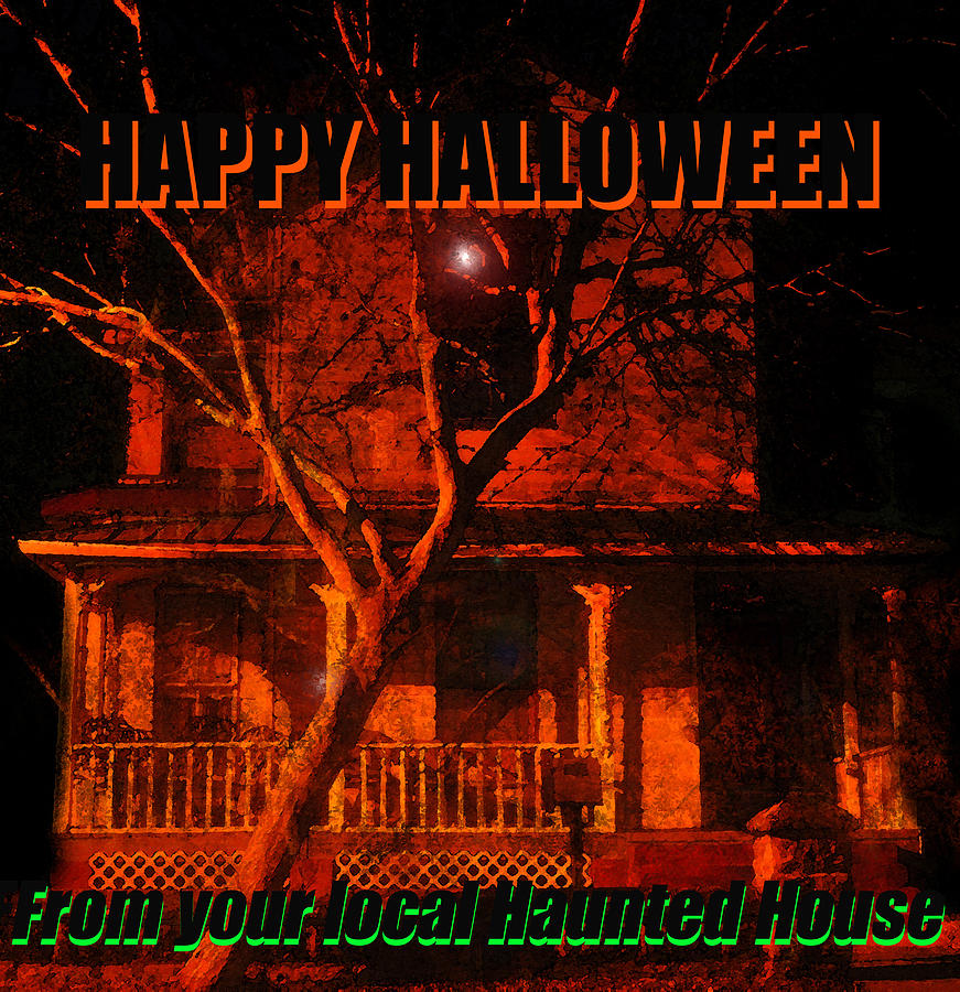 Local Haunted House card Photograph by David Lee Thompson