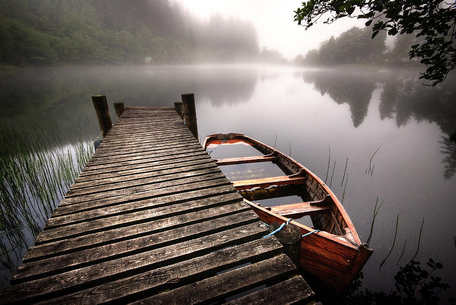 Boat Photograph - Loch Ard Jetty by David Mould
