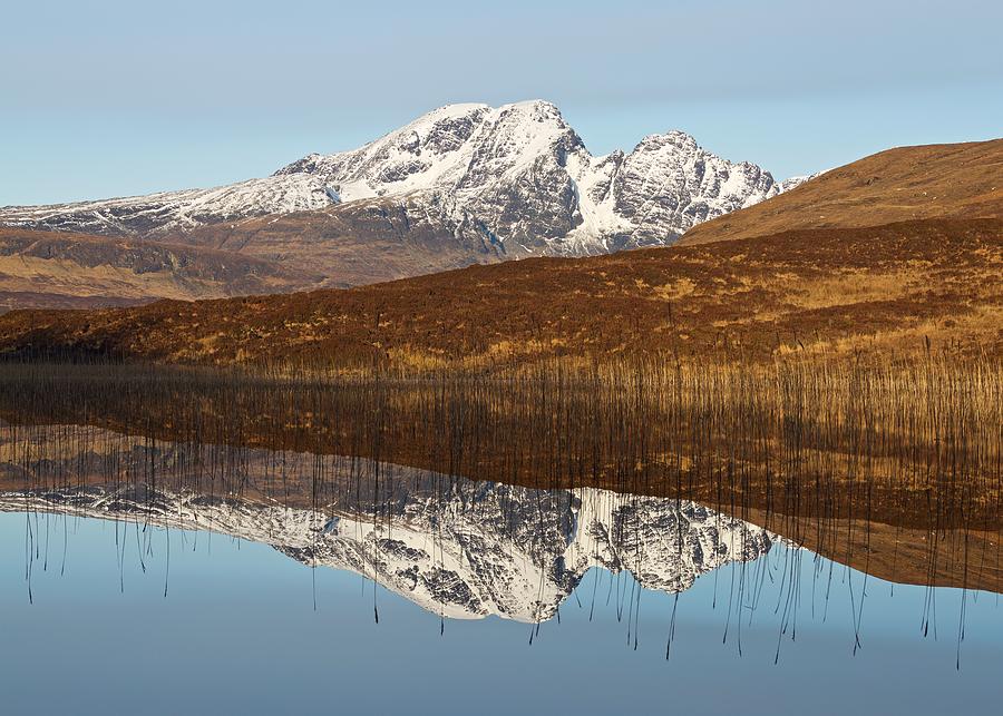 Loch Cill Chriosd Winter reflections Photograph by Stephen Taylor