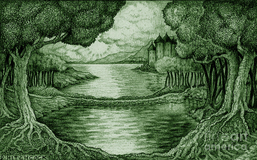 Loch Haven Drawing by Debra Hitchcock