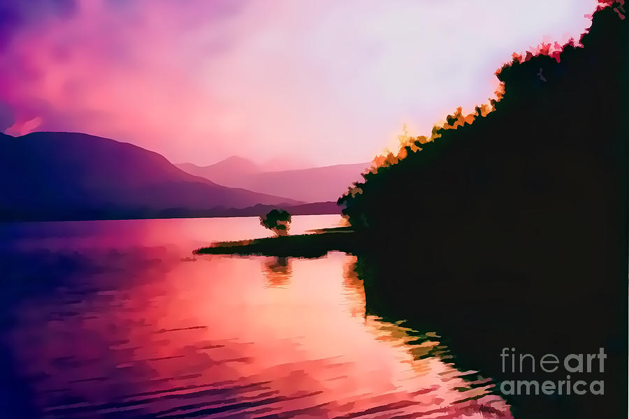 Loch Lien oil effect image Photograph by Tom Prendergast