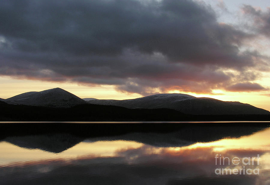 Loch Morlich at sunset Photograph by Phil Banks