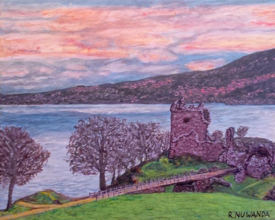 Castle Painting - Loch Ness, Urquhart Castle by Robbie Potter