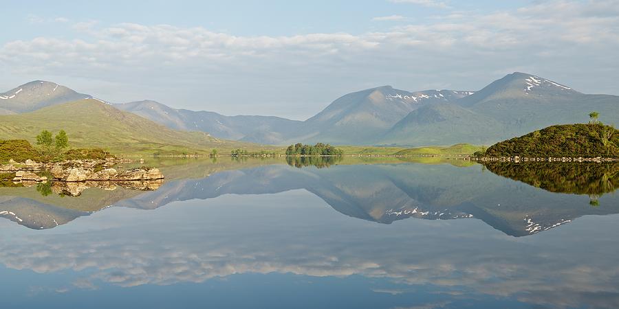 Lochan Na h-Achlaise summer reflections Photograph by Stephen Taylor