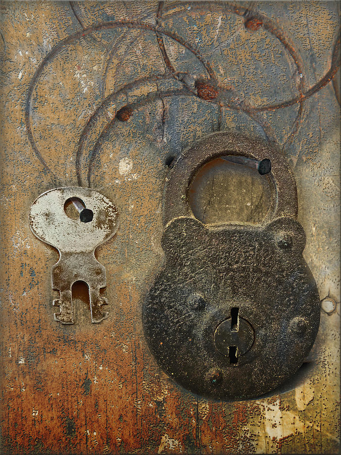 Tool Photograph - Lock And Key by John Anderson
