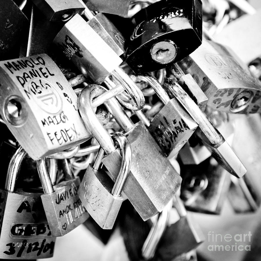 Lock Wishes Padlocks On The Saint Angelo Bridge Ponte Sant Angelo Rome Italy Photograph