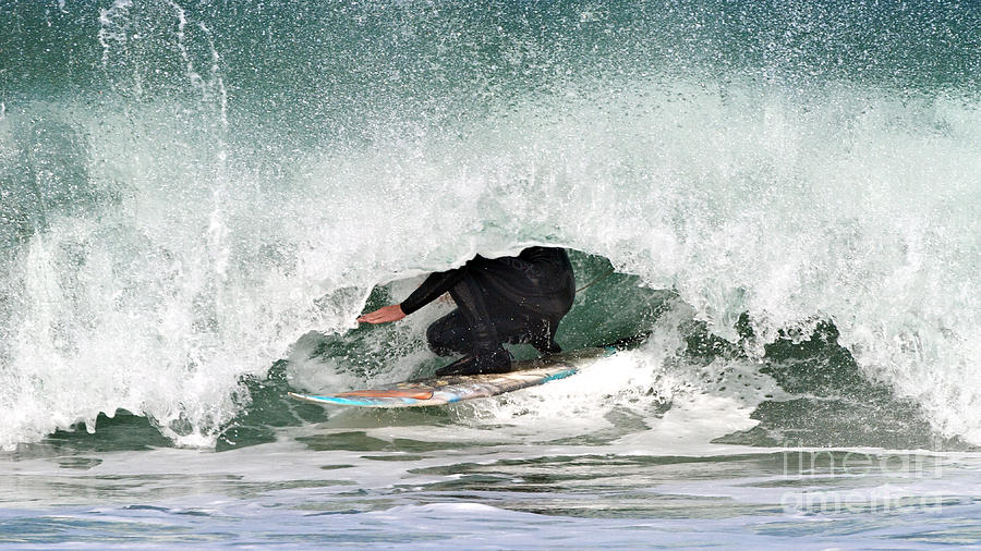 Surfer Photograph - Locked in Curl by Daryl L Hunter