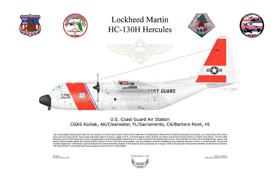 Lockheed HC-130H Digital Art by Arthur Eggers