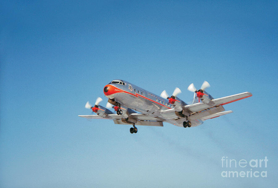 Airplane Photograph - Lockheed L-188B Electra American Airlines AAL by Wernher Krutein